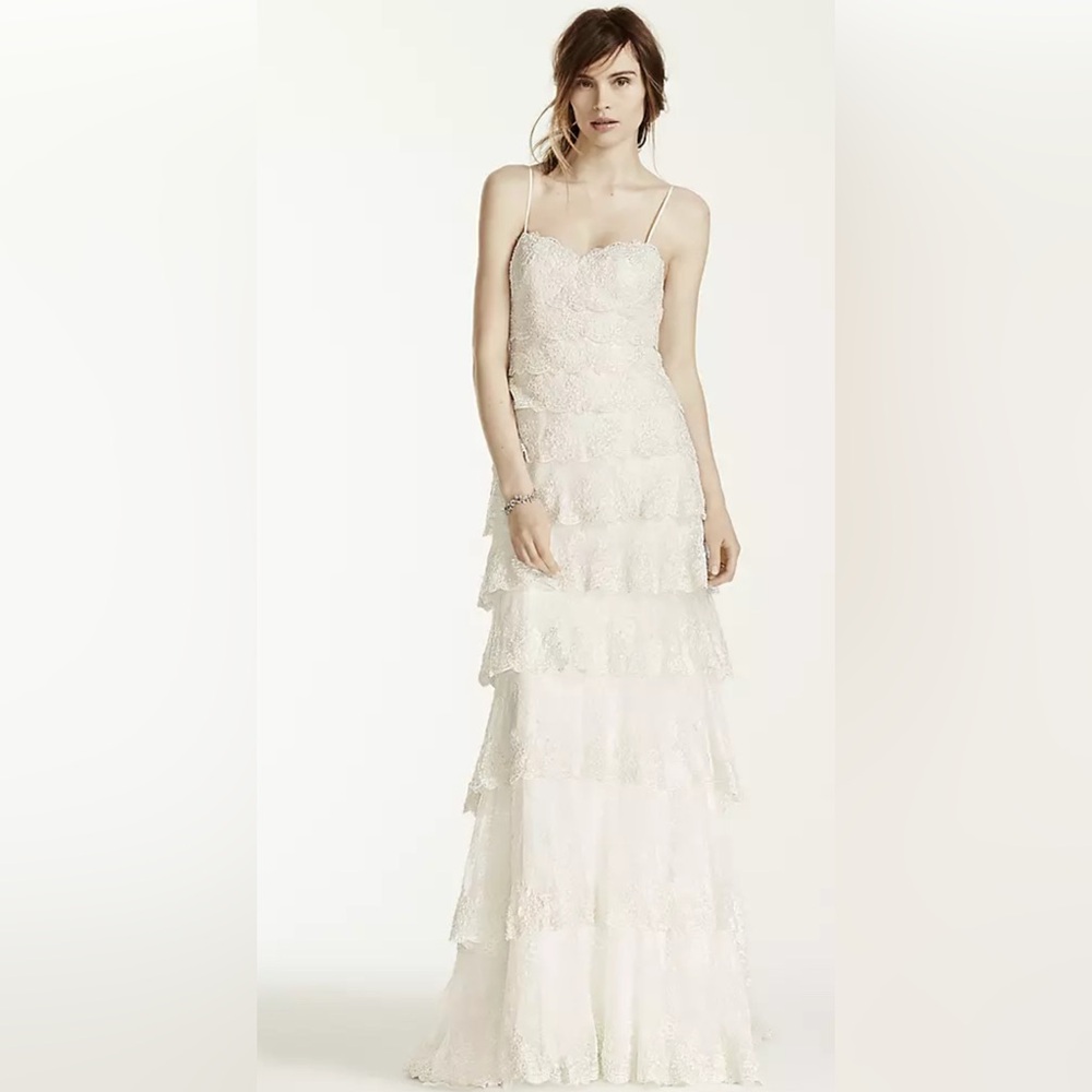 Melissa Sweet Layered Tiered Wedding Dress